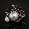 Итальянское ремесло Новый продукт Пресноводный жемчуг Модное искусство Ретро Черное золото Бутик Кольцо
