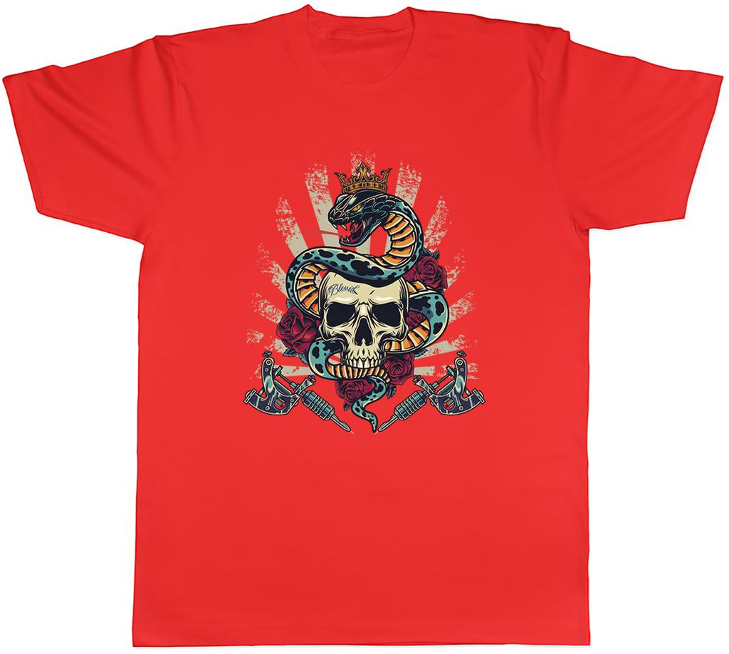 Skull King Unisexs TShirt Tattoo Inked Snake Gothic Unisex Tee Gift