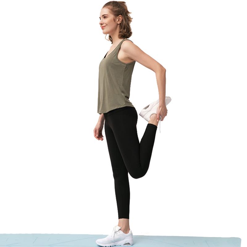 Женская U-образная майка с открытой спиной: Дышащий жилет для йоги и бега