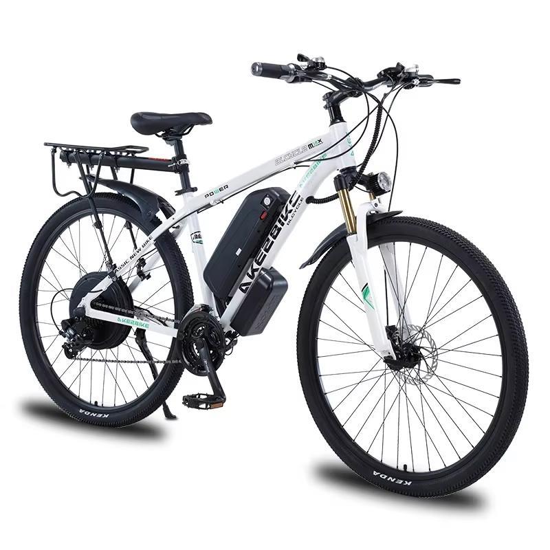 Ebike AKEZ aluminum alloy electric bicycle 21 speed adult electric bicycle 29 inch 48v13AH lithium battery 1000W motor, unisex.