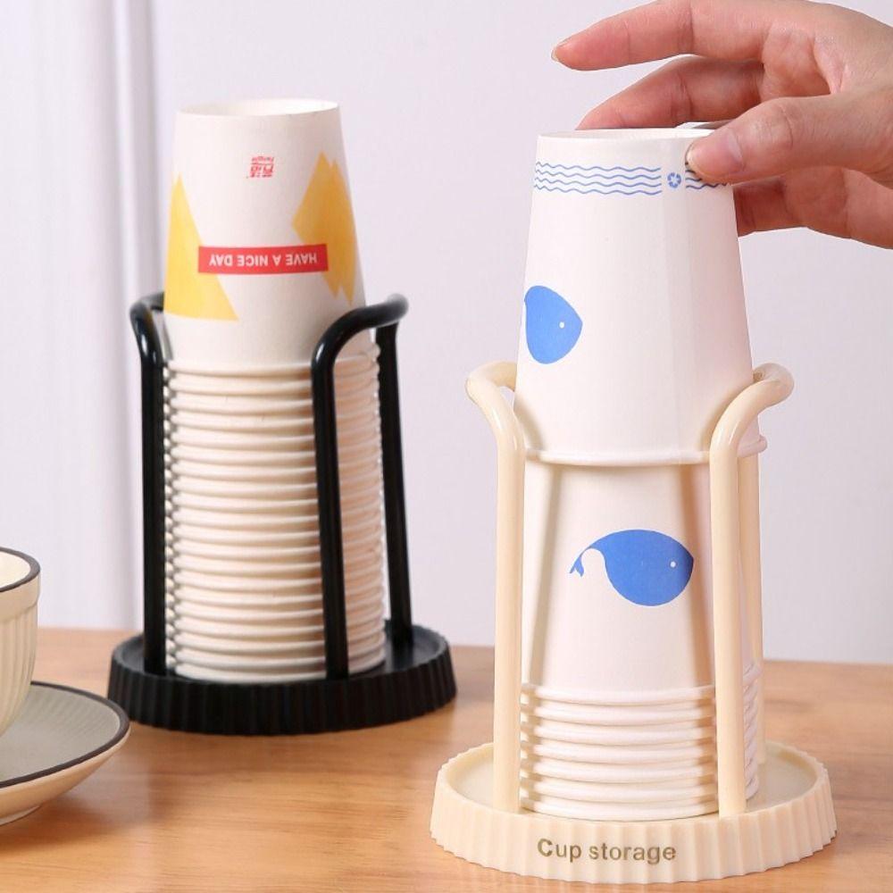 Rack Shelf Cups Dispenser Space Saving Disposable Cup Organizer Quality Mug Display Stand Home