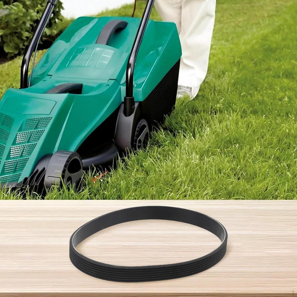 Lawn Mower Drive Belt 7PJ451 Repair Part Rubber 451mm Outer Circumference High Performance Easy