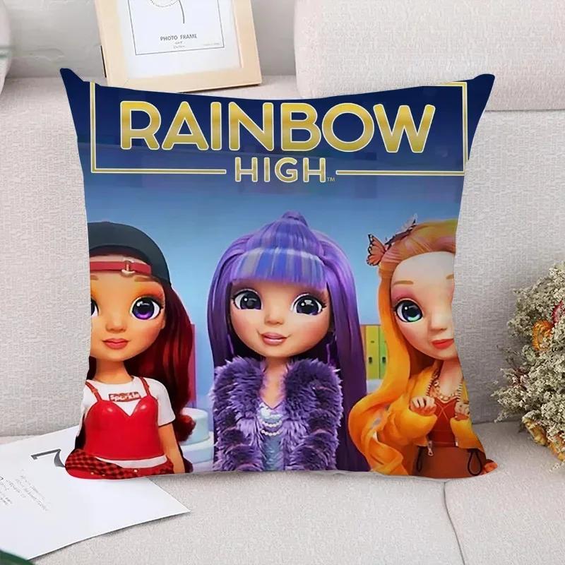Декоративные наволочки Rainbow High для подушек для кровати, подушки для пары, наволочки, диванные подушки, украшение для автомобиля, наволочки