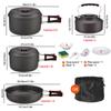 Outdoor Cooking 3-4 Person Picnic Set Pot, Hard Alumina Portable Boiling Water, Tea Frying Pan, Barbecue Meat Camping Pot