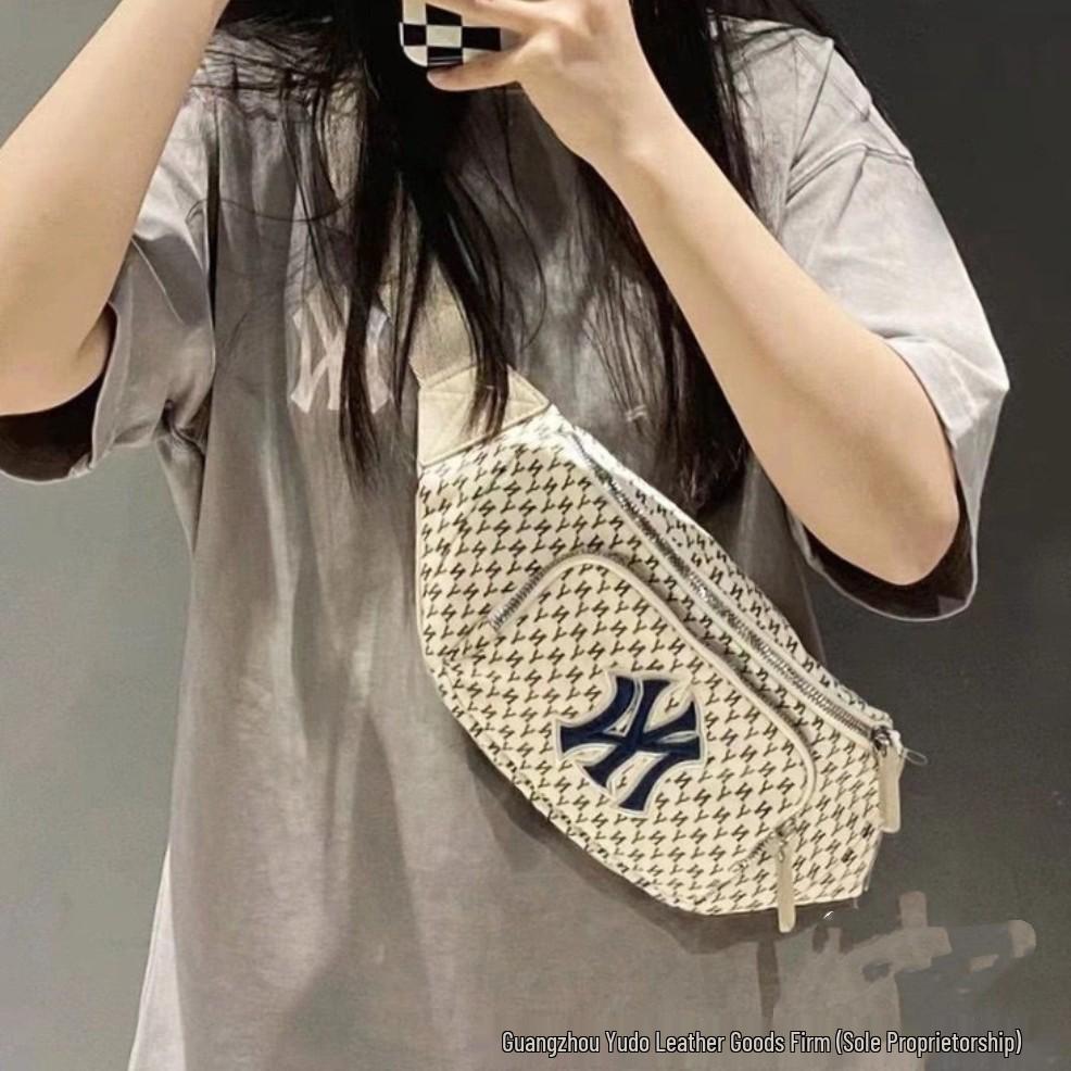 Корейская MLB NY Вышитая Монограмма Кроссбоди: Винтажная спортивная нагрудная сумка/поясная сумка