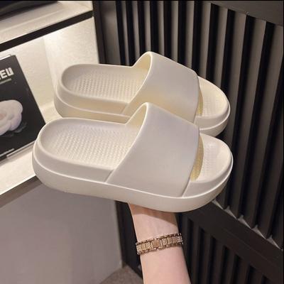 2025 Отпуск Толстая подошва Женская обувь ЭВА Мягкая подошва Нескользящие Легко чистить Тапочки Повседневные Уличные Однотонные Плоские сандалии