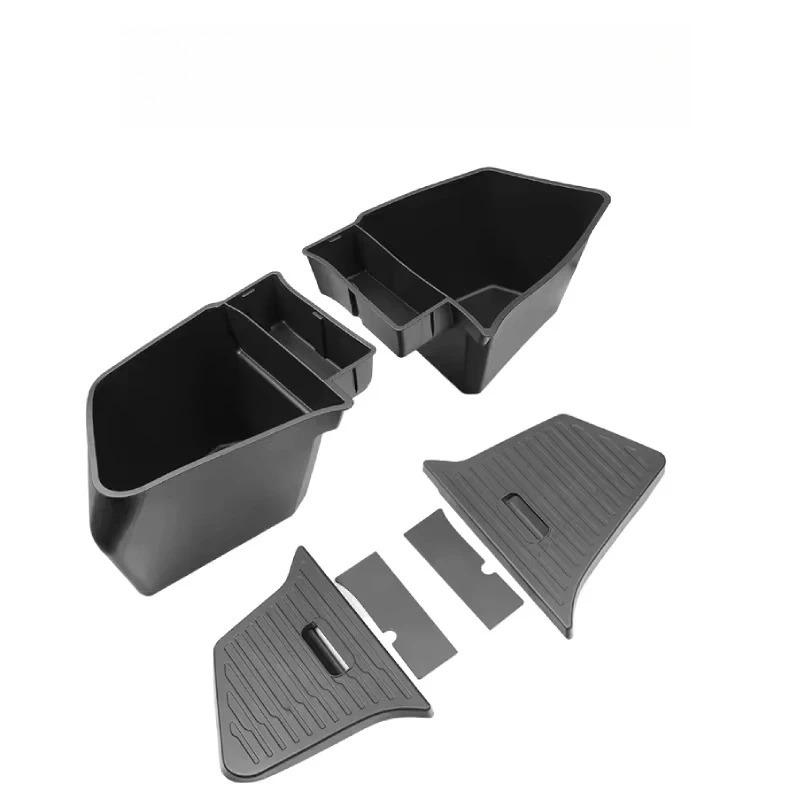 Бокс для хранения с крышкой, боковой для багажника, для Tesla Model Y Juniper 2025, TPE, водонепроницаемый, органайзер для багажника, ящик для хранения, детали интерьера автомобиля