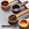 Coffee Scoop with Gram Scale, Handmade Wooden Measuring Spoon for Coffee Beans & Powder, Kitchen & Travel Coffee Accessory