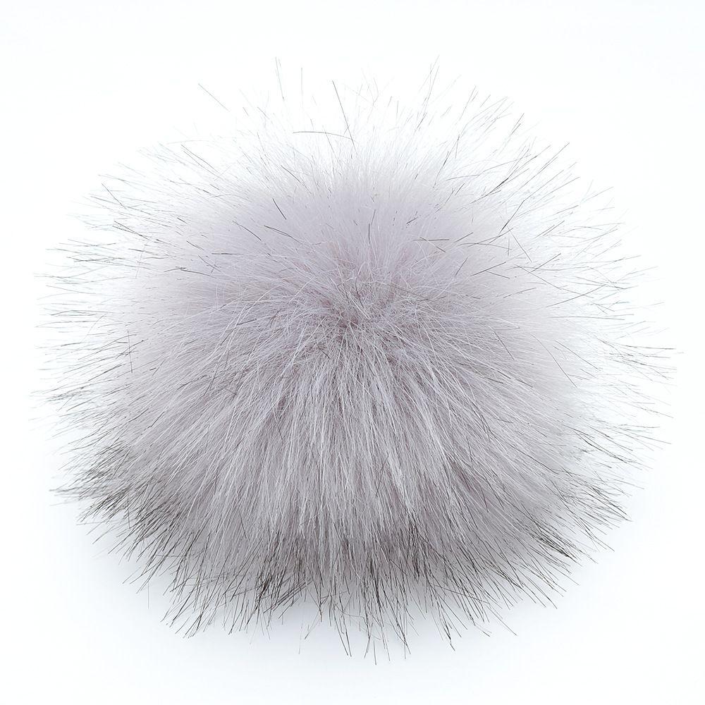 Faux Women Diy Raccoon Fur Pom Poms Ball For Knitting Beanie Hats Accessories