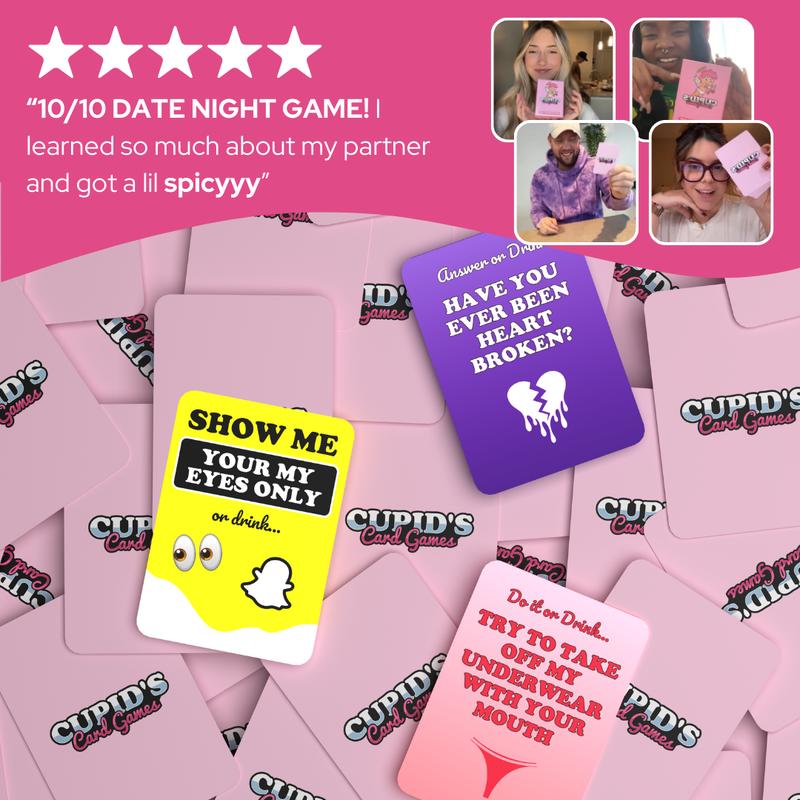 Couples Drinking Game by Cupid's Card Games | Perfect for Couples At Home Date Night Idea | Fun Gift For Boyfriend & Girlfriend