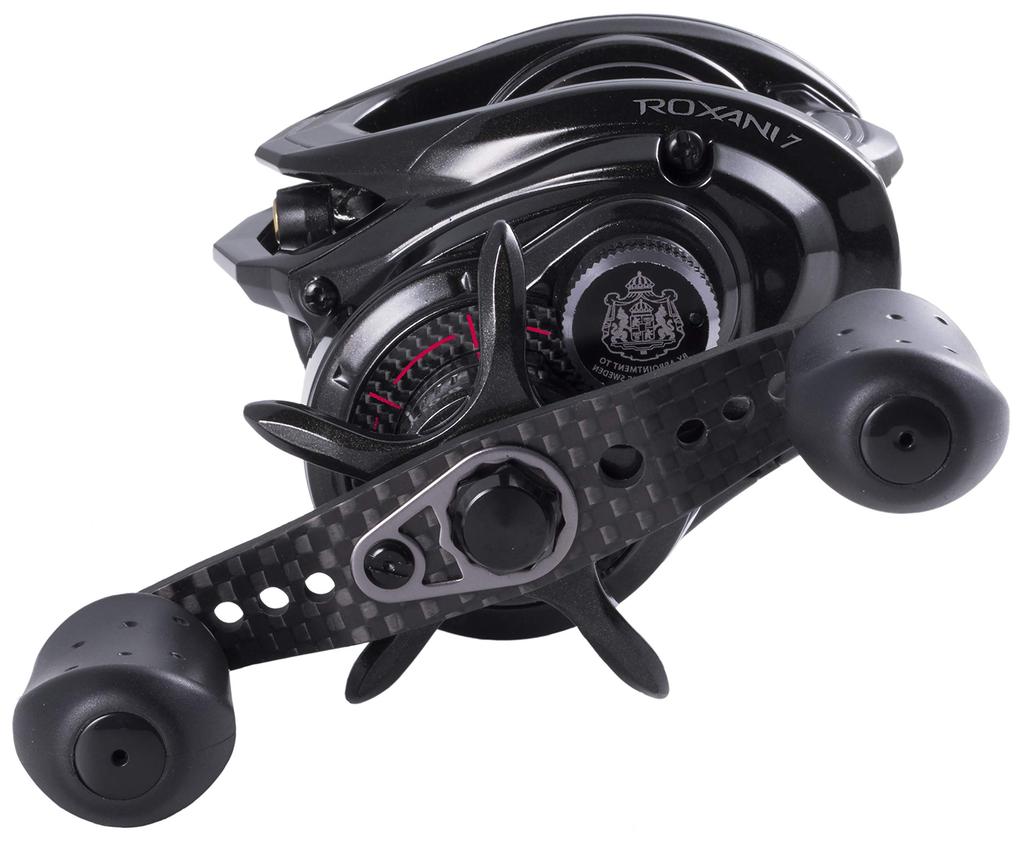 AbuGarcia High Gear Baitcasting Reel with Carbon Handle for Saltwater Fishing ROXANI7-L Left-Handed