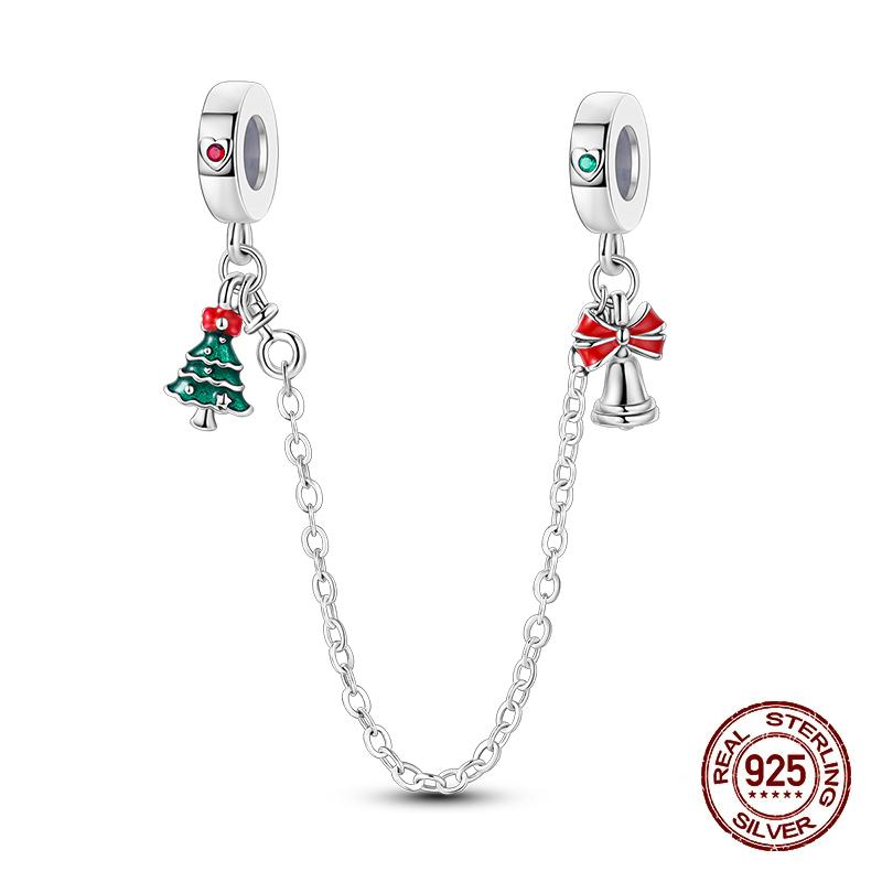 Зимние Шармы Медь Лось Медведь Санта Клаус Шармы Бусины Подходят для Оригинальных Браслетов Для Женщин Сделай Сам Праздничные Ювелирные Изделия Подарки