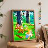 Disney oil painting Snow White dwarfs forest scene art handmade diy painting home decoration gift