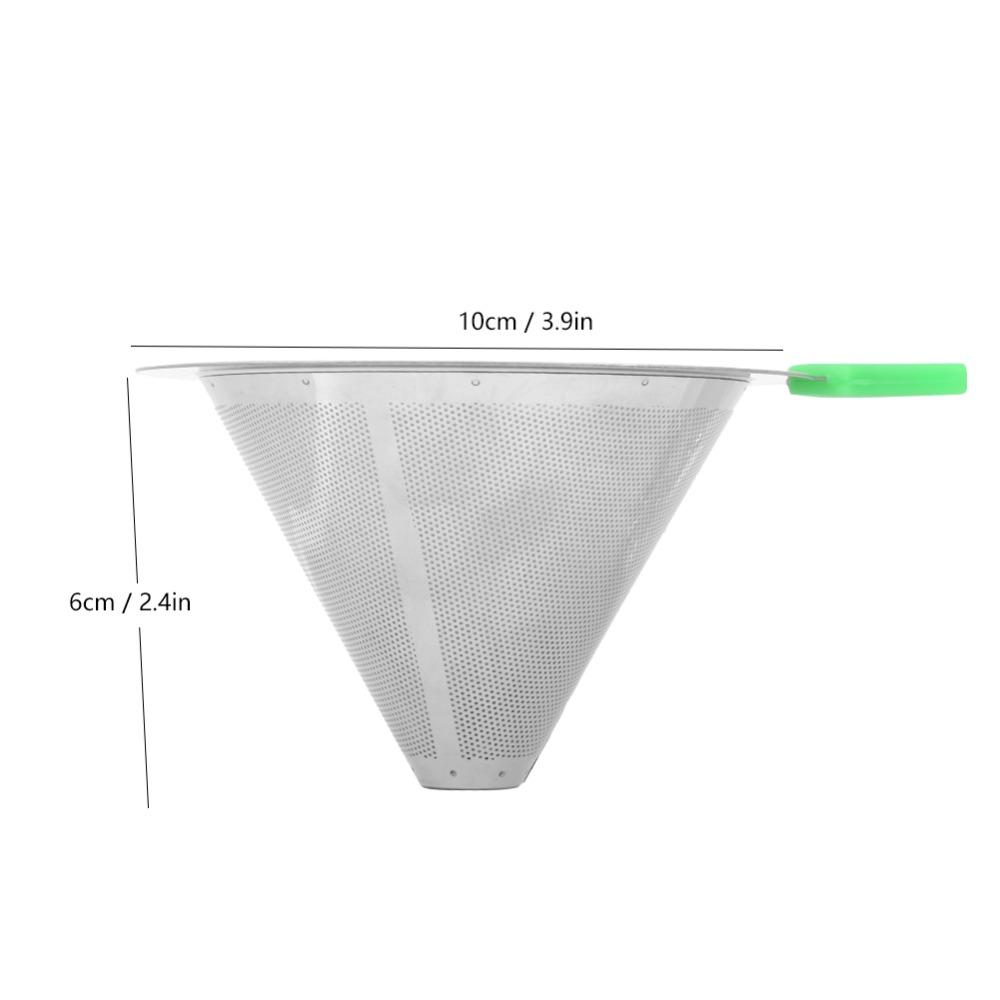 Fine Mesh Reusable Coffee Funnel Stainless Steel Drip Coffee Maker Pour Over Coffee Brewing