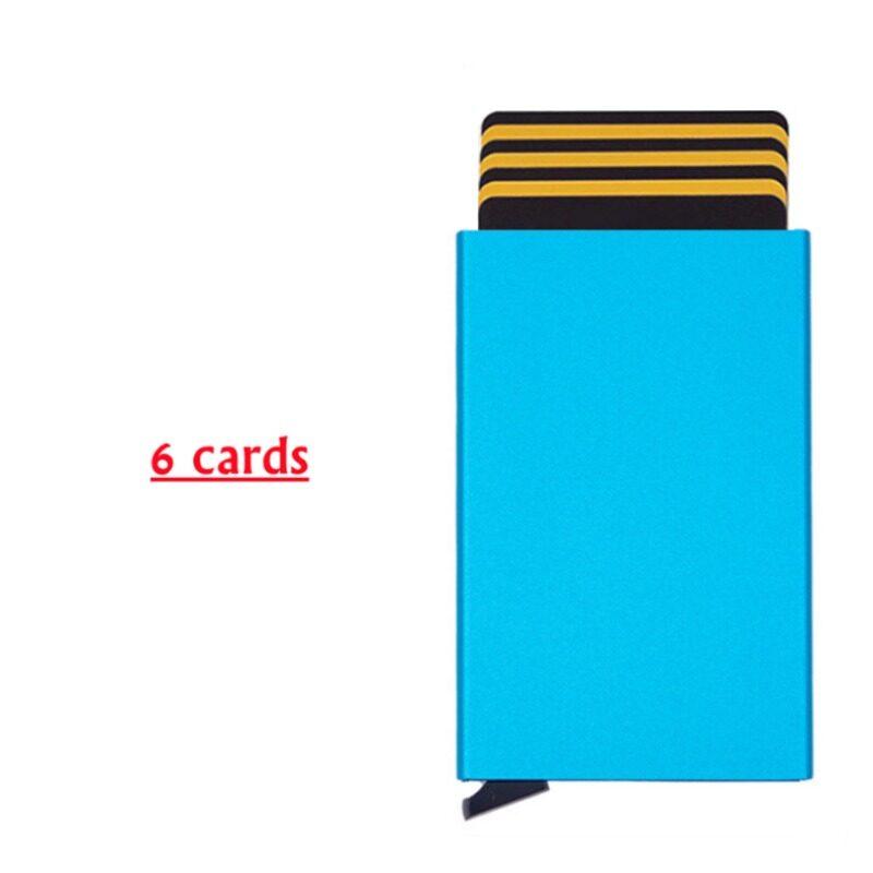 Large Capacity 6/10 Cards Holder, Men High Quality Credit Card Holder, Slim Card Case Anti-theft-RFID Auto Pop Up Travel Thin Wallets for Men