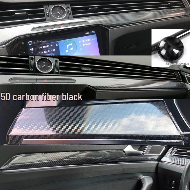 Комплект отделки салона из углеродного волокна для Magotan 20-21: Центральная консоль, рычаг переключения передач и дверная панель