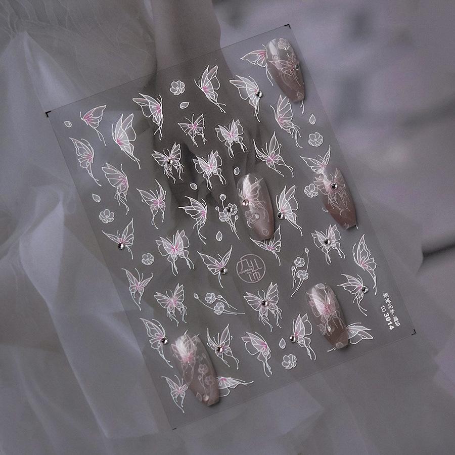 Яркие хрустальные наклейки для ногтей с бабочками. Изготовление своими руками креативных декоративных наклеек.