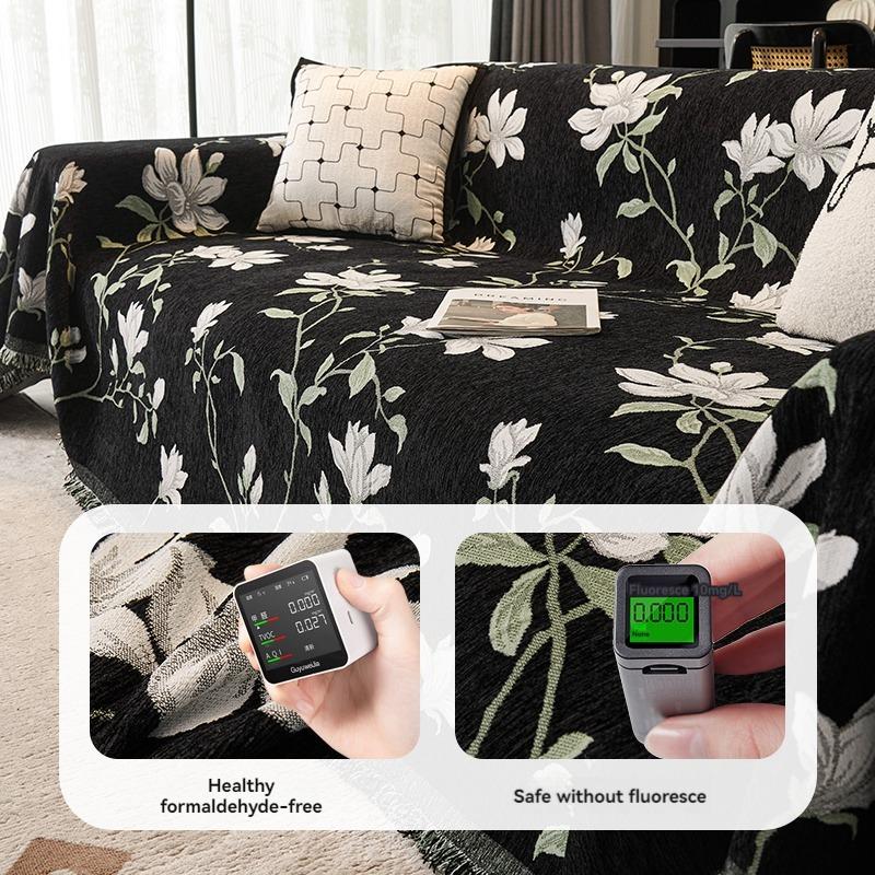 1pc Sofa Cover, Universal Sofa Slipcover For All Seasons, Non-slip Sofa Cover Blanket, Sofa Cushion Protective Cover, Suitable F