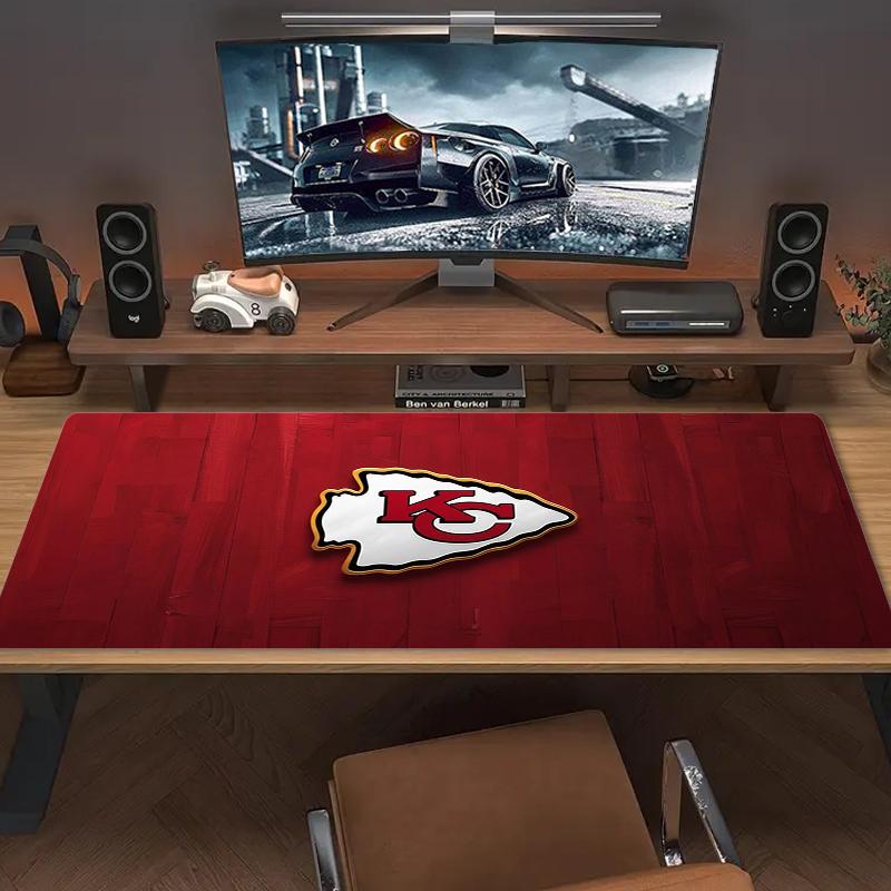 Kansas City Chiefs Mouse Pad Large Gaming Table Cushion Nonslip Laptop Tablet Big Mousepad Xxl Mat Mini Pc Playmat With Lock Edge