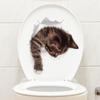 DIY Cat Wall Decal 3D Toilet Seat Decal Creative Cat Toilet Sticker  Wall Decor
