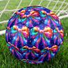 1pc Rainbow Bow Tie Theme Soccer Ball Football, Size 5, Lightweight PVC, Outdoor Training Soccer Ball,Gift j61463