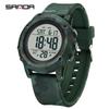 SANDA Camouflage Electronic Watch Outdoor Sports Luminous Student Military Watch Multifunction Digital Electronic Watch