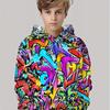 Boy's 3D CHoodie - Vivid Graffiti Design, Lightweight and Durable Fabric, Comfortable To Wear