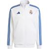 Real Madrid DNA Track Jacket with Striped Brand Logo and Front Zip Men Tops White IT3804