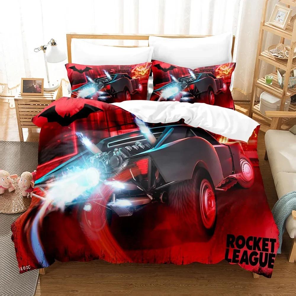 Постельное белье Rocket League Мультяшное Удобное Пододеяльник Наволочка Комплект постельного белья Украшение для детской спальни Домашний текстиль