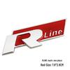 Металлическая наклейка на решетку радиатора Volkswagen R-Line - Совместимо с моделью VW Rline