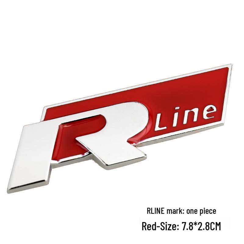 Металлическая наклейка на решетку радиатора Volkswagen R-line для моделей Rline