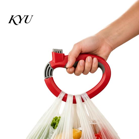 Держатель для мусорных пакетов, Ручка-переноска для продуктов, Эргономичный инструмент для легкой переноски покупок, Легкий пластик, для тяжелых грузов