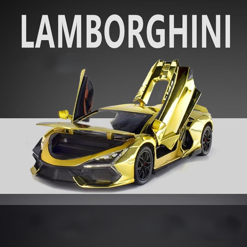 1:24 Lamborghini Revuelto Гальваническое покрытие Сплав Модель Автомобиля Игрушка Литье под Давлением Металлическое Литье Звук и Свет Автомобильные Игрушки Для Детей Транспортное Средство