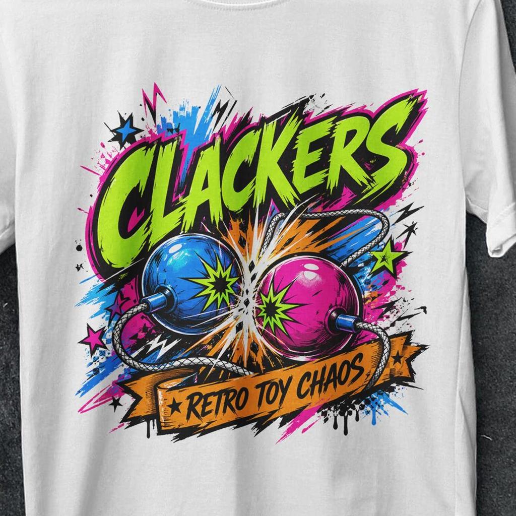 Clackers Shirt, Gen X T Shirt, Vintage Toy Shirt, 70s Nostalgia Toys, Vintage Clackers Tee, Old School Toy, funny retro shirt, clackers gift