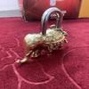 Латунный навесной замок в форме слона, однотонный латунный замок с двумя ключами