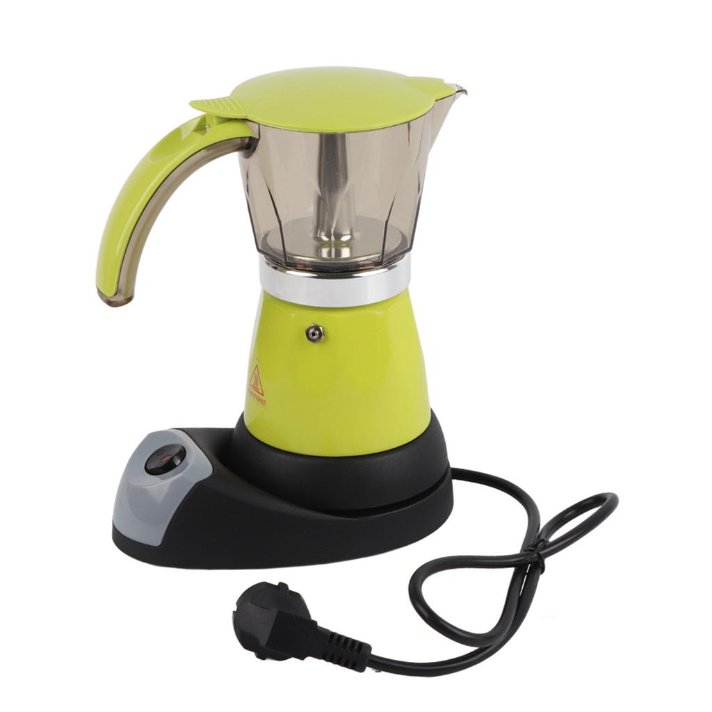 300 мл/6 чашек 480 Вт электрическая кофеварка Moka Pot съемная кухонная плита кофеварка зеленая