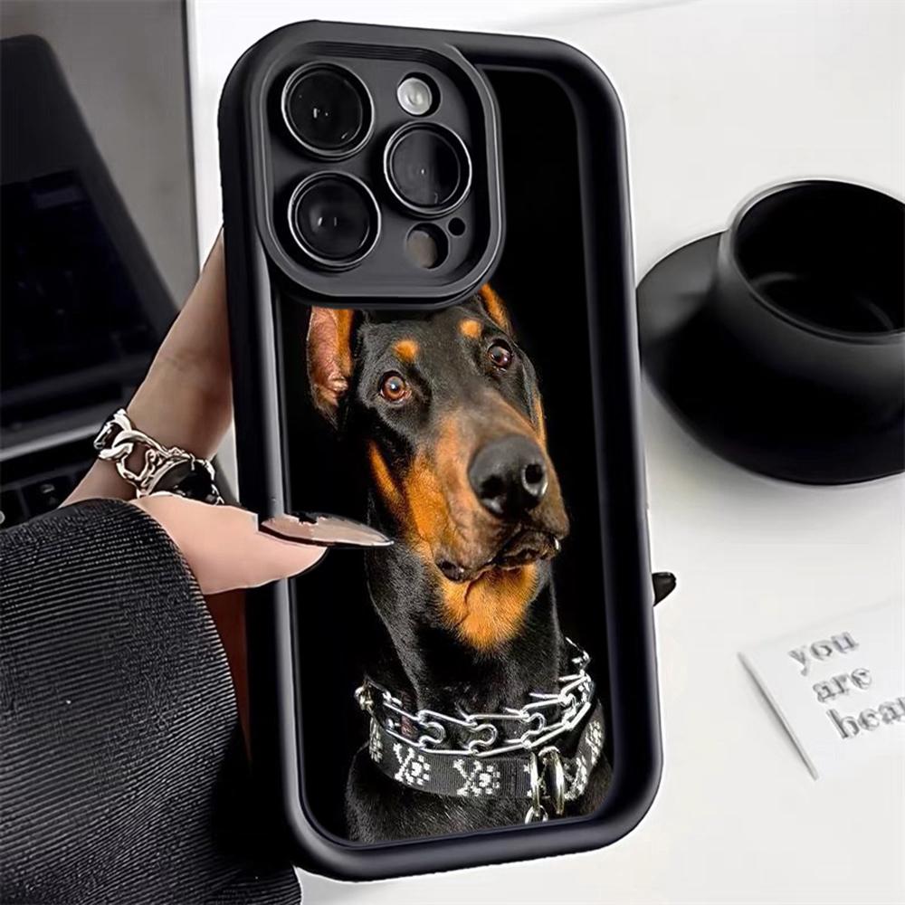 LZ14 Dog Doberman Animal Art силиконовый чехол для телефона Infinix Smart 9 Hot 40i Tecno Camon 20 Moto G22 G30 OnePlus Google Pixel 9 противоударный задний чехол