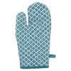 Printed Glove + Potholder 100% Cotton - Duck Blue