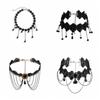 Water Droplet Shaped Lace Black Lace Pendant Choker Black Lace Chain Jewelry  Girls Gifts