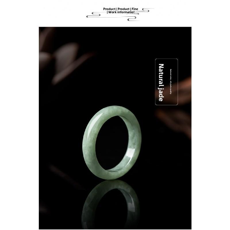 Кольцо из натурального жадеита А-класса (бобовый жадеит), набор парных колец для мужчин и женщин, кольцо для пальца из жадеита, ювелирное изделие