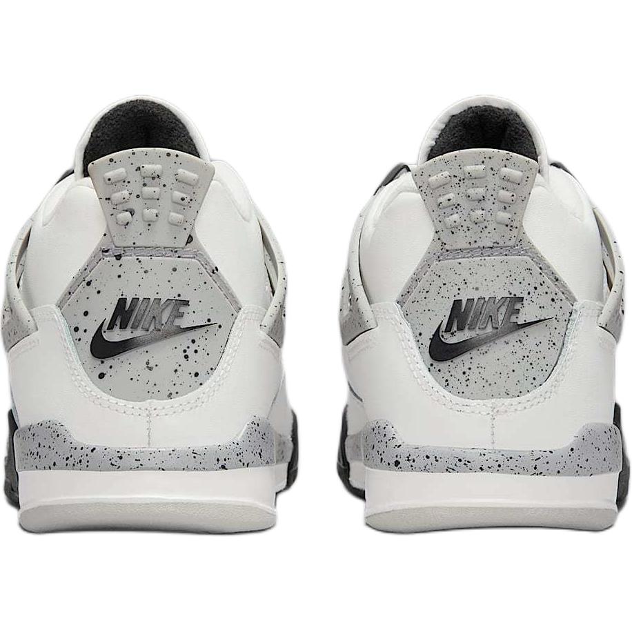 Air Jordan 4 Retro OG PS White Cement 2025 Детские кроссовки Summit-White Fire-Red Tech-Grey IB4388-100