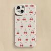 Cute Cherry Bow Silicone Phone Case For iPhone 15 16 Pro 14 Plus 13 Pro Max 12 11 X XS XR 7 8 Plus SE 2020 Shockproof Soft Cover