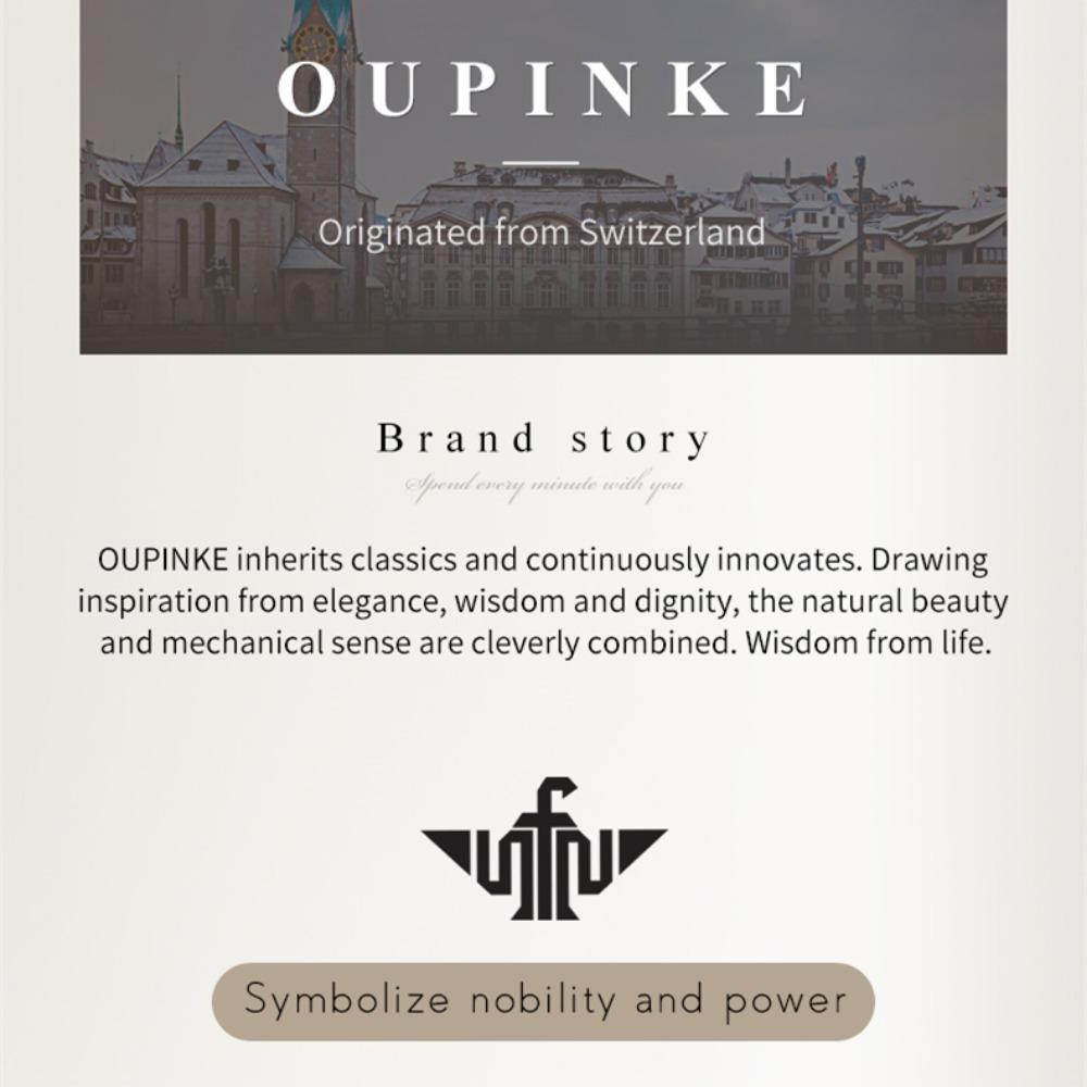 OUPINKE Ladies Watch Fully Automatic Mechanical Watch Waterproof Diamond Inlaid High-end Watch