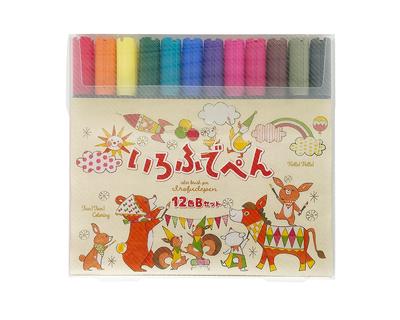 Набор кистей-ручек Kokuyo Color Brush Pen, Многоцветный, 12 цветов B, На водной основе KE-AC34-12B,