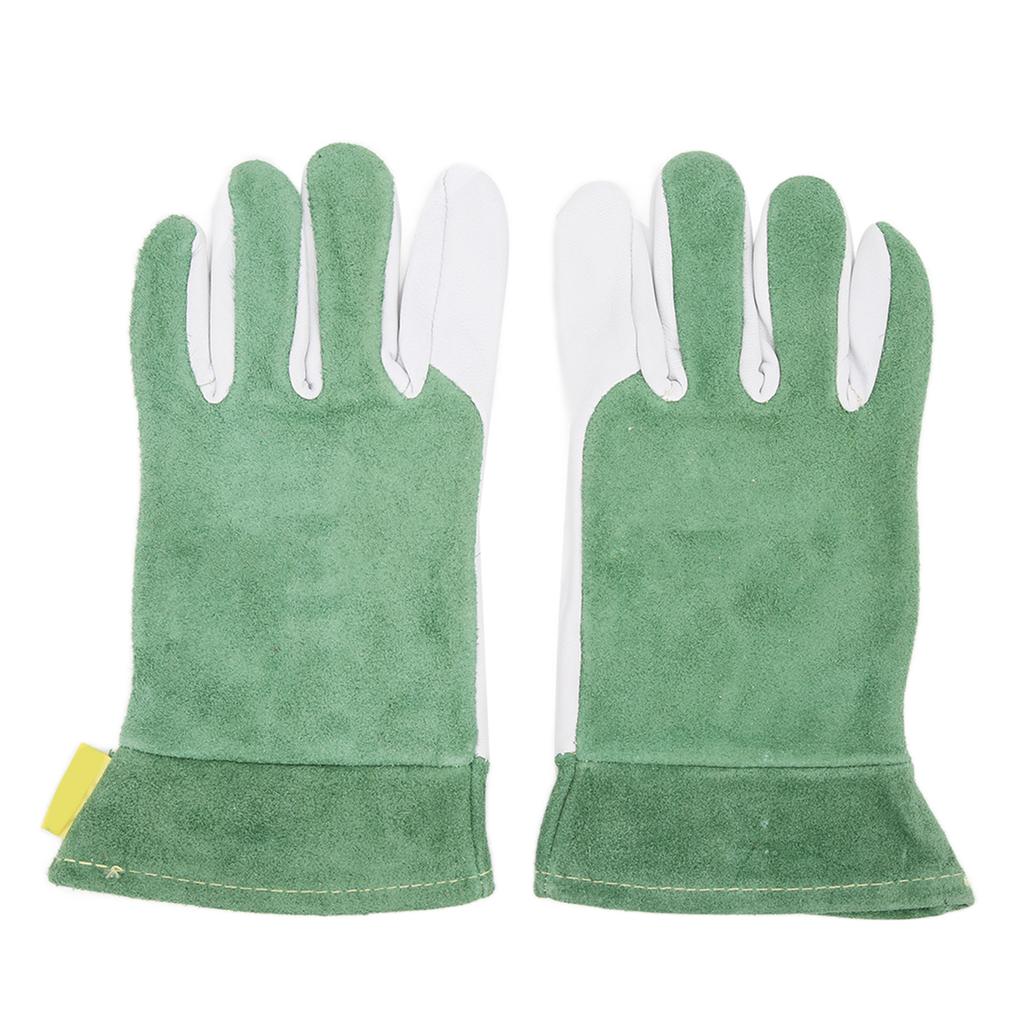 Pair Goatskin Leather TIG Oxyfluoride Welding Gloves Thermal Insulation Fireproof Soft Wear Resistant
