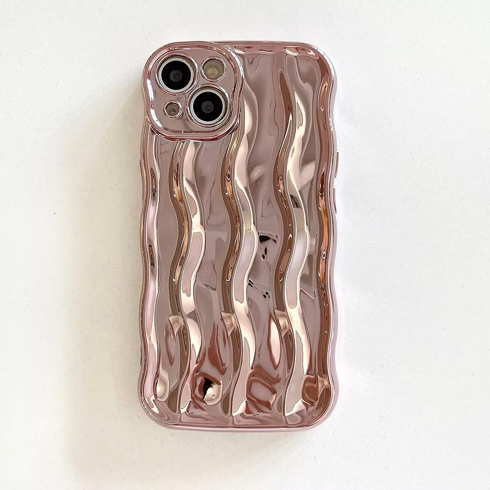 Чехол для телефона с 3D-узором в виде водяных разводов Для iPhone 17 16 15 14 13 Pro Max 14promax 14pro Мягкая ударопрочная задняя крышка