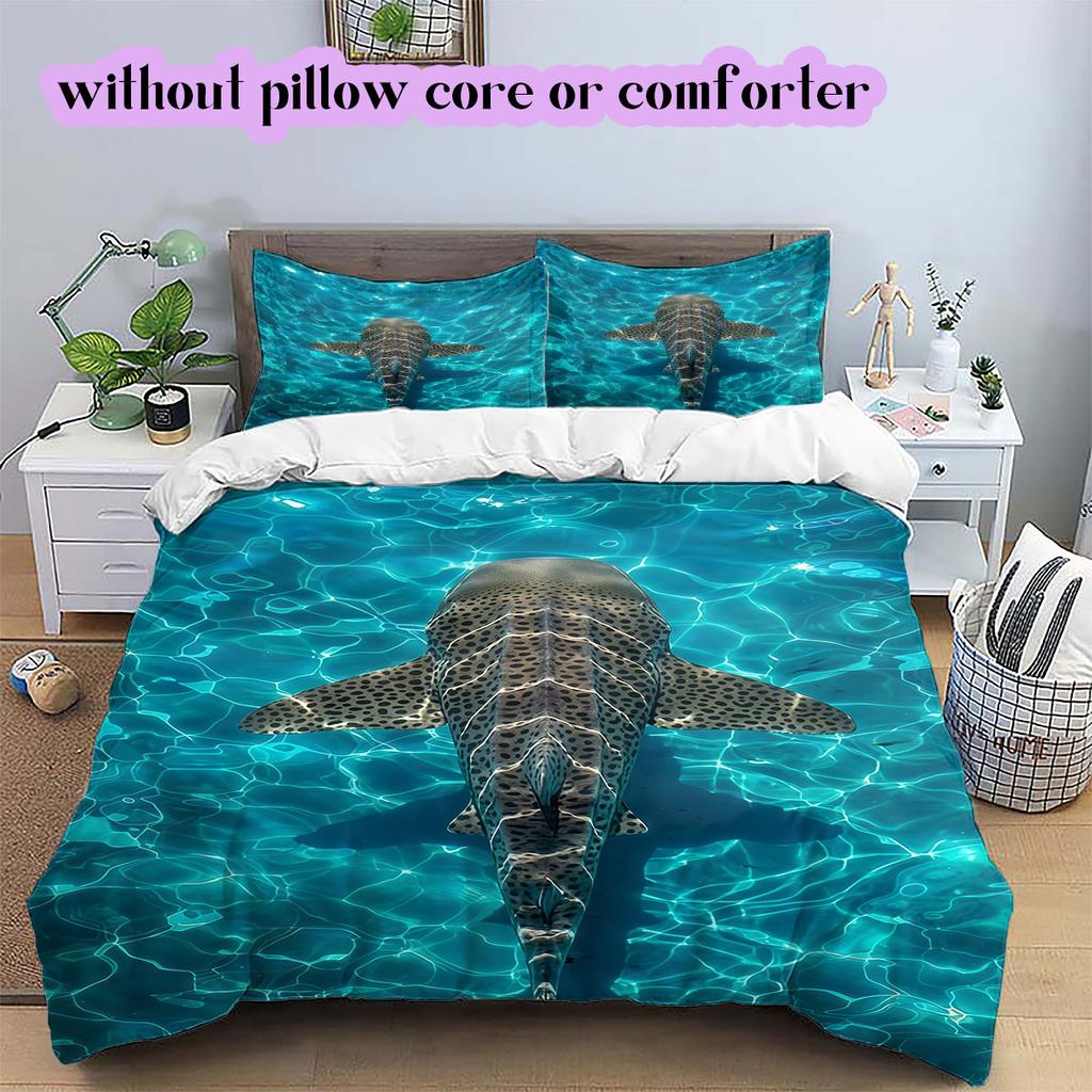 Seawater marine organisms Pattern Bedding,Quilt Set Quilt Cover Pillowcase Home Birthday Gift (1*duvet cover+2*pillowcase,without core)