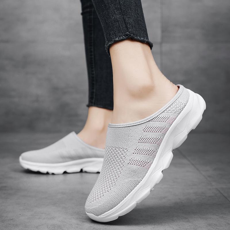 Летняя женская повседневная спортивная обувь 35–42 лет, дышащие модные женские полутапочки большого размера, сандалии