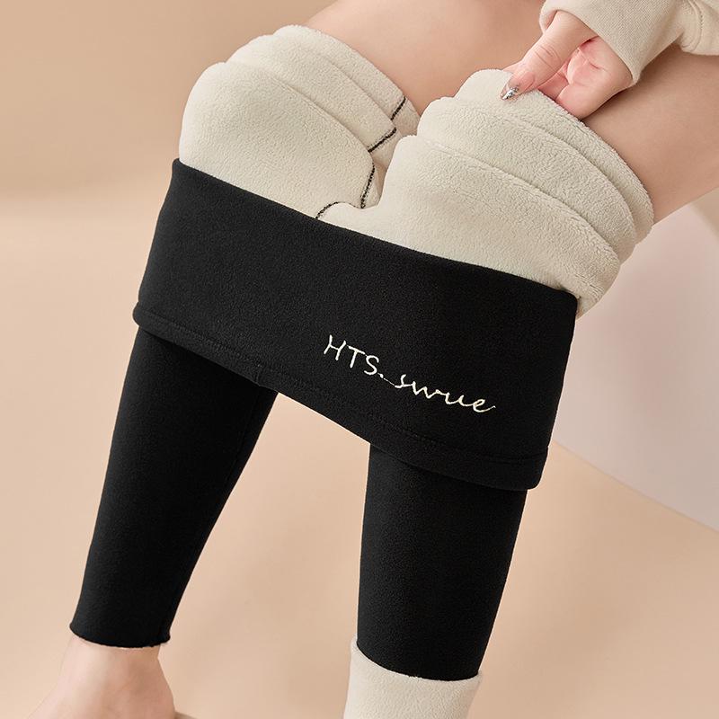 Women's High Waist Velvet Leggings - Warm Cashmere, Thick, Autumn-Winter Base Layer Pants