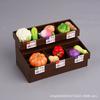Mini Simulation Fruit Shelf Miniature Fruit And Vegetable Food Model Doll House Toy Children'S Play House Supermarket Ornament